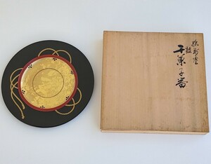 輪島塗　鼓 皷　菓子器 菓子盆 木製 蒔絵 漆器 漆芸 茶道具　干菓子器