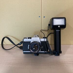 ※7652　PENTAX アサヒ ペンタックス SP SPOTMATIC カメラ おまけ PE-301SG フラッシュ 動作未確認 現状品