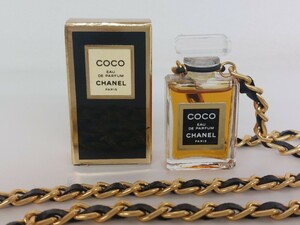 13935　CHANEL シャネル 香水ネックレス 香水 パフューム COCO ココ ヴィンテージ ネックレス ペンダント 箱付き 現状品