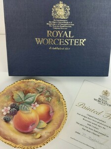 13929 Royal Worcester Royal Worcester pe Inte do fruit plate plate decoration plate approximately 15cm interior collection long-term keeping goods 