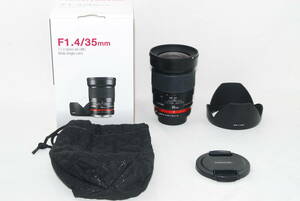 * ultimate beautiful goods *SAMYANG Sam yan35mm F1.4 AS UMC Pentax Pentax K mount origin box attaching!