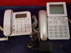 Panasonic Panasonic 2 pcs VE-GP73( power cord another thing )/ VE-GZ20-W ( power cord less ) digital cordless telephone machine Junk 