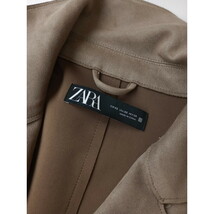 ザラ ZARA「うん、大人に必要な品の良さを感じる。」スウェード調 ロング トレンチコート XS (17K+6232)_画像4