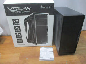 ◆Sharkoon PCケース◆未使用品 VS4-W 約19×43×H45㎝ RTX PC CASE 自作PCなどに♪H-A-60306カナ