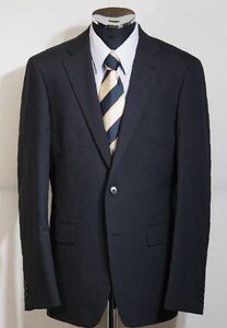  beautiful goods * Pro quality, low price *3501* stylish |no- tuck 2. button suit *YA7* dark blue * small stripe *