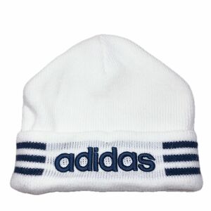 00’s adidas ニット帽 ビーニー ホワイト