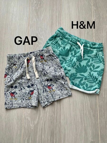 ハーフパンツ　GAP H&M 80 90 ミッキー