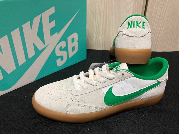 新品24.5cmナイキNIKESBヘリテージバルクスケートボードシューズクラシックスニーカーレディーススニーカー白ホワイトグリーン