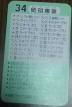 タカラプロ野球カードゲーム昭和５７年度日本ハムファイターズ 岡部憲章_画像4