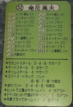 タカラプロ野球カードゲーム昭和５４年度ヤクルトスワローズ 尾花高夫_画像2