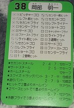 タカラプロ野球カードゲーム昭和６２年度ロッテオリオンズ 岡部明一_画像2