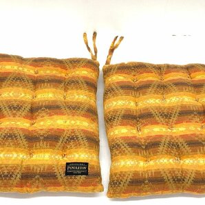 【中古品】PENDLETON  ペンドルトン チェアパッド 座布団 2枚セット 約43.5cm×約43.5cm 'の画像1