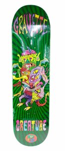 ●【中古・未使用品】CREATURE クリーチャー Gravette Wierdos P2 8.25in×32.04in スケボー デッキのみ：