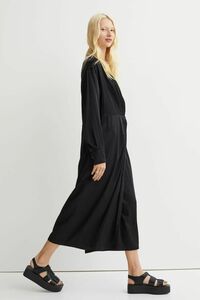 H&M ワンピース ロングワンピース ドレープシャツドレス