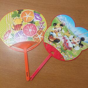 Mickey & Minnie くまのプーさん ディズニー うちわ