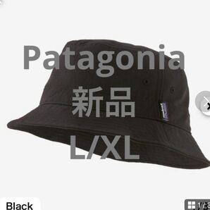 パタゴニア ウェーブフェアラー・バケツ・ハット 新品 即発送 L/XL バケットハット 帽子 黒 ハットの画像1