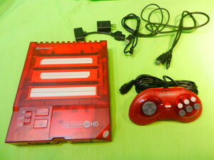 nt240302-009E5 Hyperkin RetroN 3 HD 3-in-1 Retro Gaming Console - Red ゲーム機 赤 海外直輸入品 中古