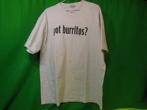 nt240302-006A8 Early 2000s Moe's Got Milk Burrito Parody Tee. Sz XL 海外 半袖 Tシャツ ロゴ 丸首 海外直輸入品 中古