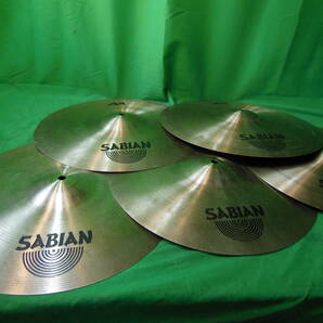 nt240315-005B8 SABIAN 割れシンバル5枚セット 16インチ 中古品 ジャンク品 ドラム 打楽器 音楽 バンドの画像1