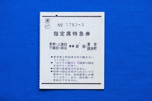 指定席特急券部分のみ あずさ回数券 茅野・上諏訪・下諏訪・岡谷 ←→ 新宿・東京・錦糸町 常備券 JR東日本 使用済み １枚【中古】