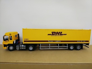 ■いすゞ上海ディーラー 1/50 ISUZU EXR Tractor & Trailer DHL いすゞトレーラートラック ダイキャストモデルミニカー