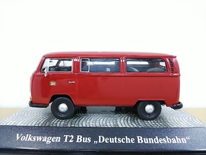 ■Premium ClassiXXsプレミアムクラシックス 1/43 VW T2 Bus ”Deutsche Bundesbahn” えんじ色 フォルクスワーゲンバス モデルミニカー