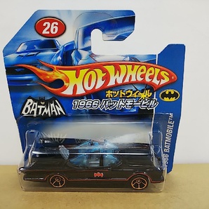 ■日本語版カードHOTWHEELSホットウィール 1/64 BATMAN 1966 BATMOBILE バットマン バットモービル ミニカーの画像1