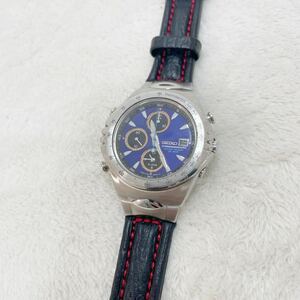 1円　SEIKO 7T32-6J00 セイコー MACCHINA SPORTIVA クォーツ マッキナスポルティーバ ジウジアーロ メンズ 腕時計 