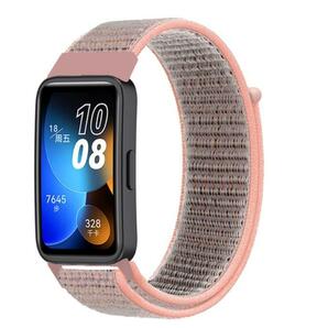 HUAWEI Band 9 8 ピンク 替えベルト バンド ナイロン ループ ストラップ スポーツバンド ナイロンベルト スポーツ ベルト 交換ベルト