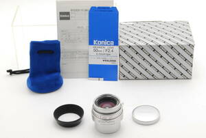 [A品]KONICA HEXANON LENS 50mm F2.4 Lマウント★シリアル一致元箱★Leica★3076