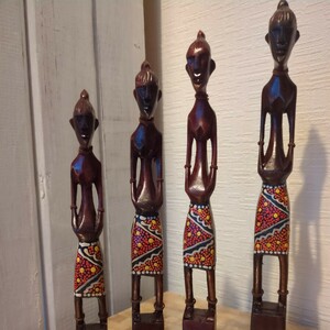 木彫 アボリジニ先住民 ファミリー ⑦ エスニック雑貨