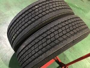 s187-4-2 ☆265/60R22.5 中古2本！ ダンロップ SP120 RS F 2022年製 残溝10mm♪ k120