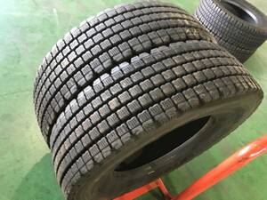 s204-4-2 ☆275/80R22.5 BS W910 中古2本♪ 2021年製 ブリヂストン 中古スタッドレス 溝たっぷり♪ k150