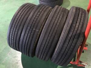 s011-4-1 ☆225/90R17.5 BS R225 中古4本セット！ 2017年製 残溝10ｍｍ /9ｍｍ ブリヂストン♪ k140