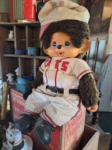 モンチッチ セキグチ 野球 昭和レトロ ぬいぐるみ baseball ANTIQUE