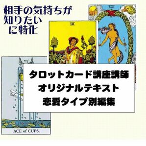 ①相手の気持ちが分かる恋愛タイプ別カード78枚すべて解説★タロットカードオリジナルテキスト解説書占いタロット講座教科書教材UHYT