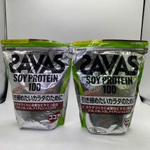 A0898 未開封 健康食品 ザバス ソイプロテイン 900g2 ココア味 SAVAS SOY PROTEIN 100_画像1