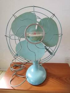 MTM121-2◆Mitsubishi Electric Mfg. Co.,Japan 三菱 昭和レトロ 扇風機 A.C ELECTRIC FAN スチール製 ミツビシ アンティーク グリーン◆