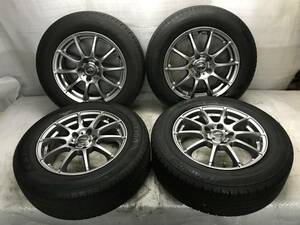 A-TECH SCHNEDER シュナイダー 16×6.5J +53 PCD 114.3 5Ｈ アルミホイール タイヤ 215/60R16 中古 エクシーダー ノア ヴォクシー