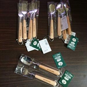 [CAPTAIN STAG] records out of production production end natural tree spoon & Fork 10 pcs set 
