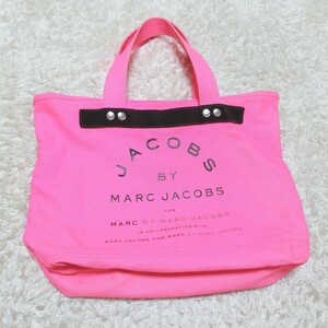 送料無料★Y1379 JACOBS by MARC JACOBS マークジェイコブス トートバッグ 肩掛け 鞄 ショッキングピンク 縦29×横45×底20cm