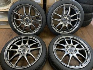 §WORK エモーション CR極(EMOTION Kiwami)中古 17X7J+47 114.3-5H TOYO 新品 195/45R17(195/45-17)付 SUZUKI スズキ スイフトスポーツ