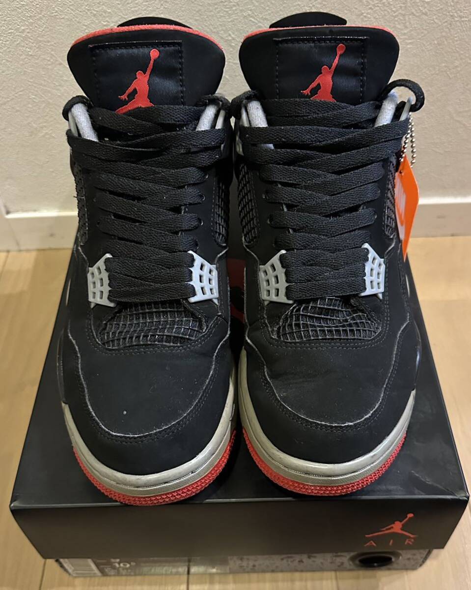 中古 NIKE (ナイキ) AIR JORDAN 4 RETRO FIRE RED エアジョーダン4 レトロ ファイヤーレッド US9/27.0cm ブラック 308497-060