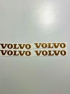 VOLVO ボルボ ドアバイザーサイズ ゴールドステッカー 金色４枚セット インテリア 携帯 他色々 カッティングステッカー4枚セット