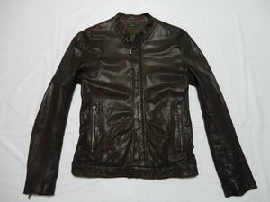  rare * Urban Research ROSSO rosso leather jacket tea M* Rider's leather jacket blouson * free shipping & prompt decision price ( bid = successful bid ).!