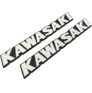 KAWASAKI カワサキ ゼファー750/1100用 立体 エンブレム 白色 2枚セット