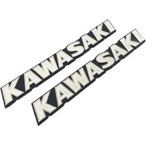 KAWASAKI カワサキ ゼファー750/1100用 立体 エンブレム 白色 2枚セット_画像1