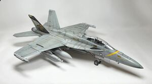 ☆完成品☆ プラッツ・イタレリ 1/48 アメリカ海軍 電子戦機 EA-18G グラウラー VAQ-138 イエロージャケッツ