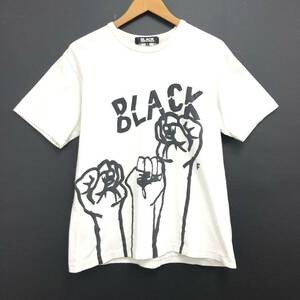 □BLACK COMME des GARCONS 半袖Tシャツ XL 白 ブラックコムデギャルソン メンズ 1E-T001 複数落札同梱OK B240306-11●