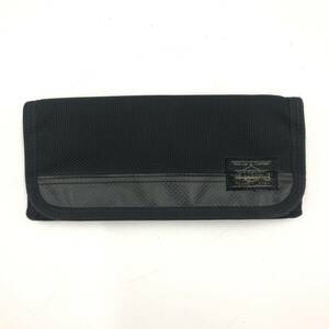 □PORTER HEAT WALLET 長財布 黒 ポーター メンズ ロングウォレット 703-07975 吉田カバン 小銭入れ 複数落札同梱OK B240321-2●